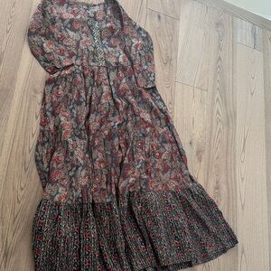 NWOT Floral printed cotton floor length kurti or dress